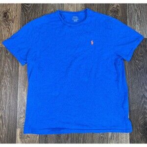 Polo By Ralph Lauren Casual Crew Neck Short Sleeve Shirt Mens Size XL Blue